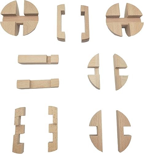 Miniatura 5 de Bola de rompecabezas de madera 3D, juegos cerebrales, rompecabezas de cerebro para adultos y niños a partir de 6 años, rompecabezas mentales para