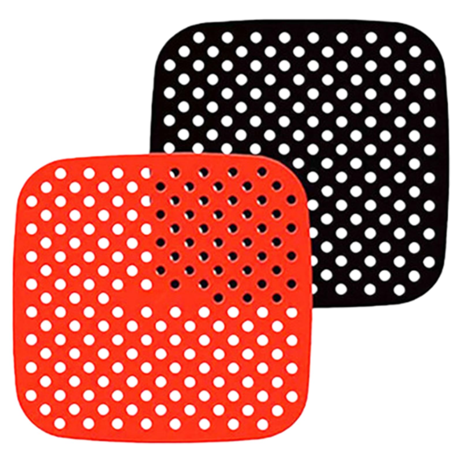 HGENAHGTF 2Pcs Silicone Mat for Hot Air Frying Machine Air Frying Machine Liner Pad Nonstick Silicone High Temperature Resistant Mat