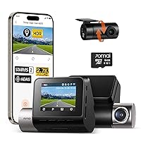 70mai Dash Cam Auto A510 Full-HD con Scheda SD da 64GB, 1944P Doppio Dashcam con GPS e WiFi