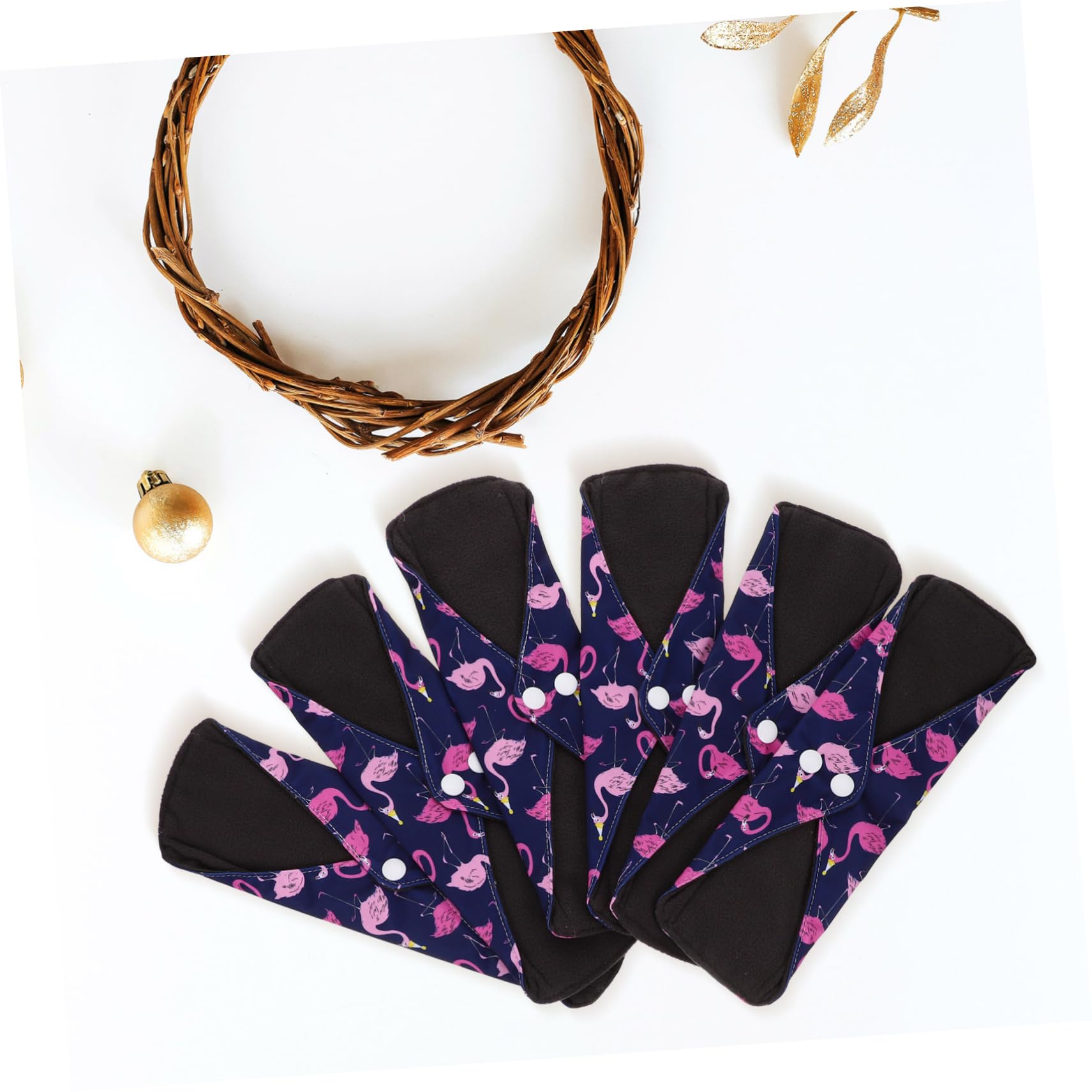 Beaupretty 1juego De Almohadillas Menstruales Reutilizables Lavables Toallas Sanitarias Portátiles Para Mujeres Absorbentes y Transpirables De Almacenamiento