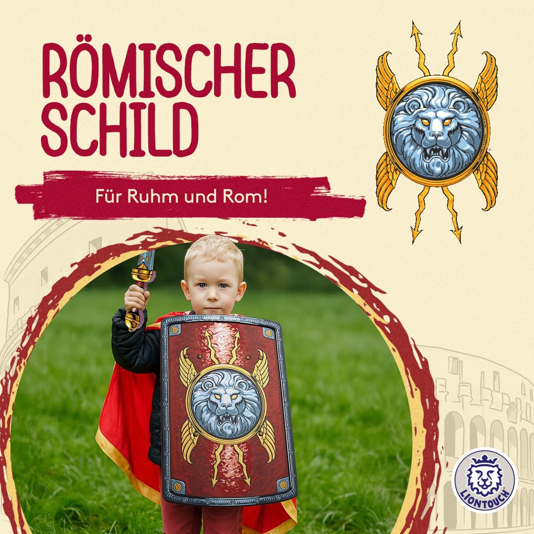 Liontouch - Römisches Legionärschild, Scutum - Ab 3 Jahren | Historisches Spielzeug für Rollenspiele als Soldat im antiken Rom | Sicheres & langlebiges Accessoire für Jungen für Verkleidungen