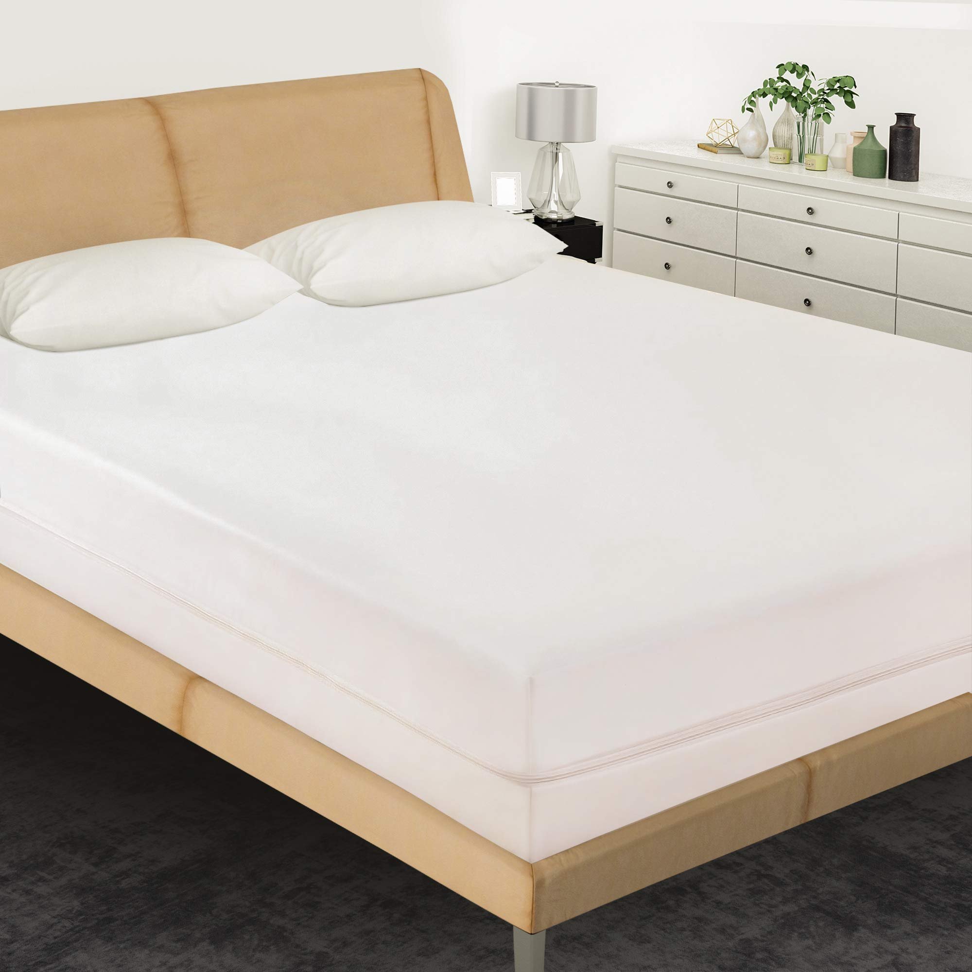HIGH LIVINGZipper Anti allergy Bed bug Waterproof Mattress Protector Encasement cover (Single)