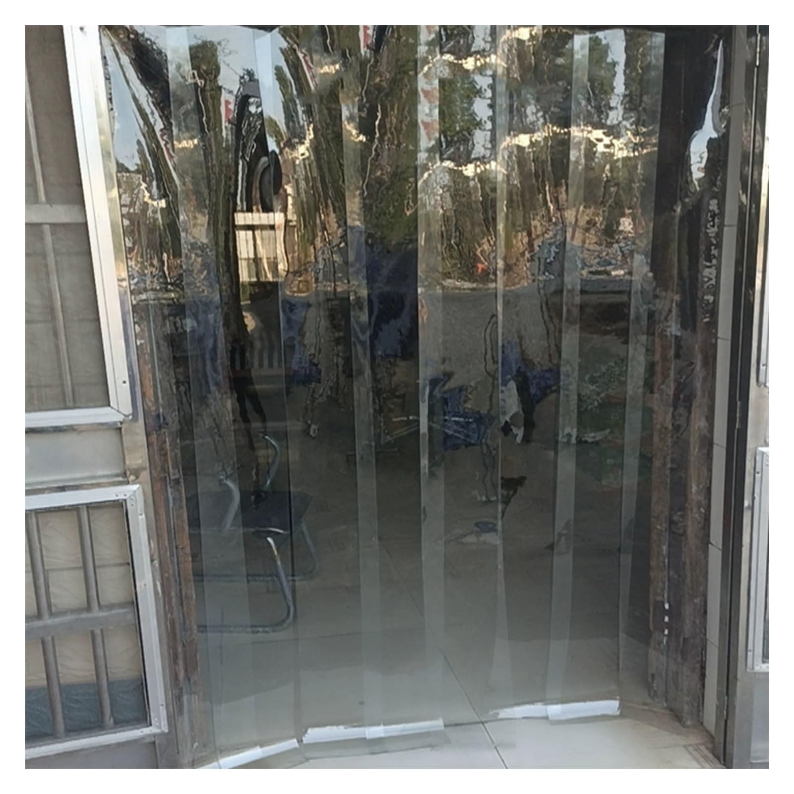 Wetterfest & Spritzwassergeschützt Geeignet die Lebensmittelindustrie Klarer Gefriervorhang Lamellenvorhang Transparent PVC Vorhang Recyclebar(29.53x106.30in/0.75x2.7m)
