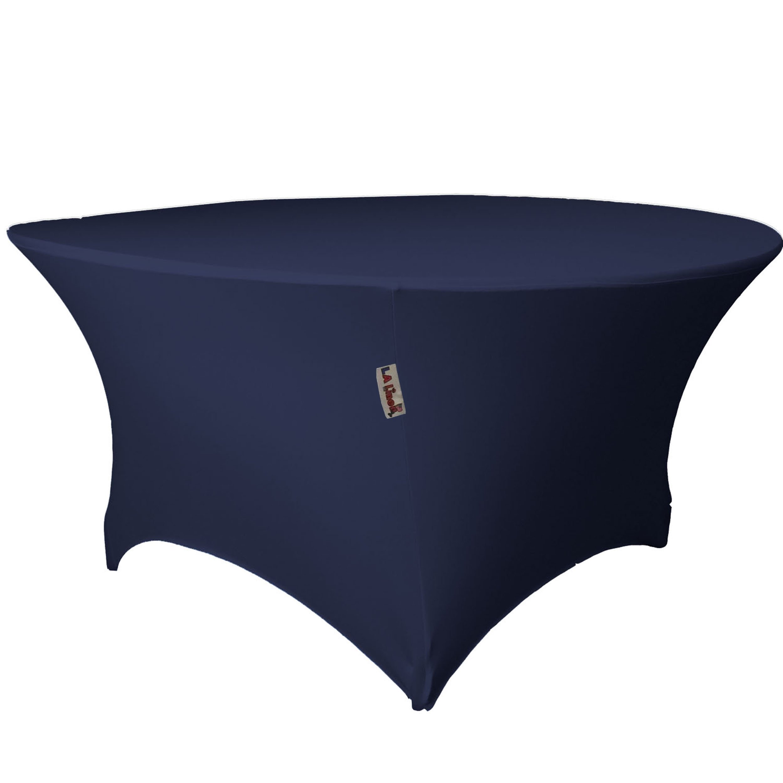 La Leinen rund Spandex Tischdecke, marineblau, 48 x 30