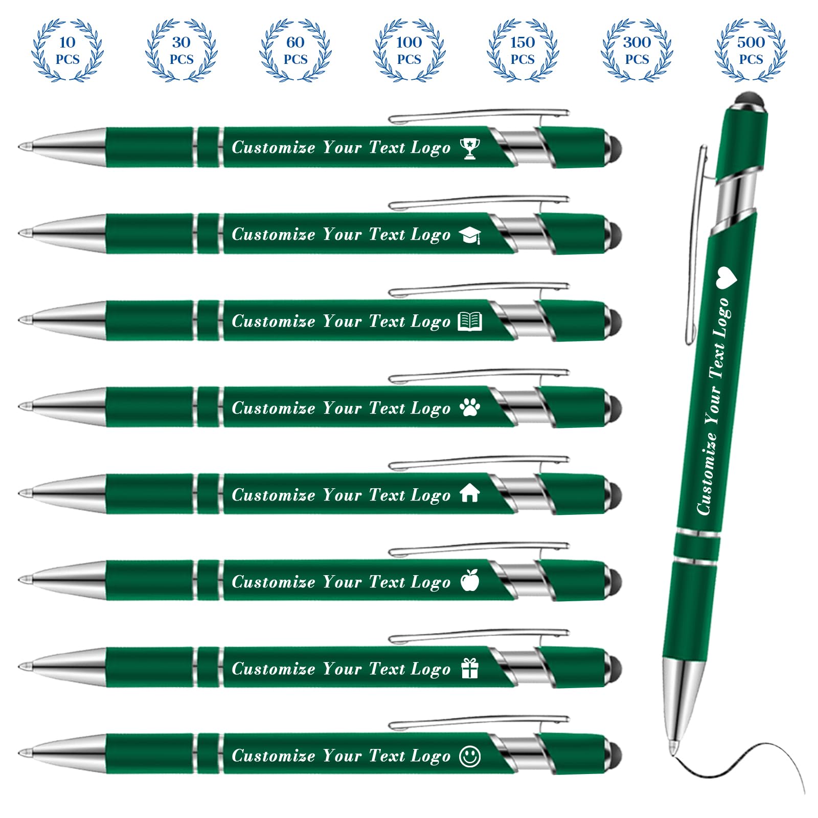 VJY Personalised Pens Personalised Pens Bulk with Name Logo Text