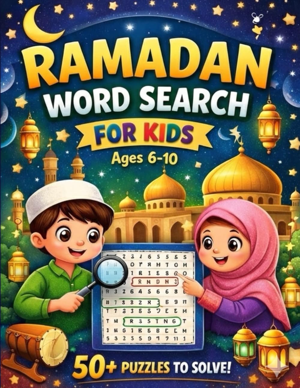 Ramadan Word Search for Kids: 50+ Fun & Educational Puzzles to Learn About Ramadan – Ages 6-10