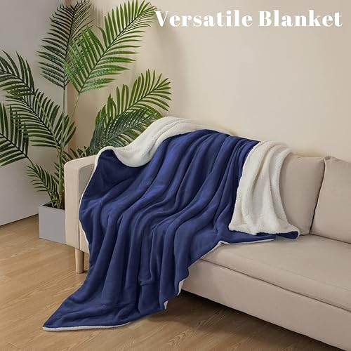 Miniatura 3 de DEITAS Manta de forro polar Sherpa reversible, manta mullida súper suave, manta de felpa mullida para sofá, cama, colcha grande para todas las