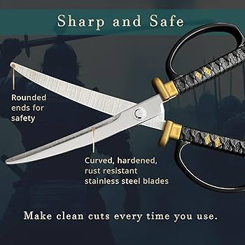 Amazon.com: Japanese Samurai Katana Sword Shape Scissors 7.3
