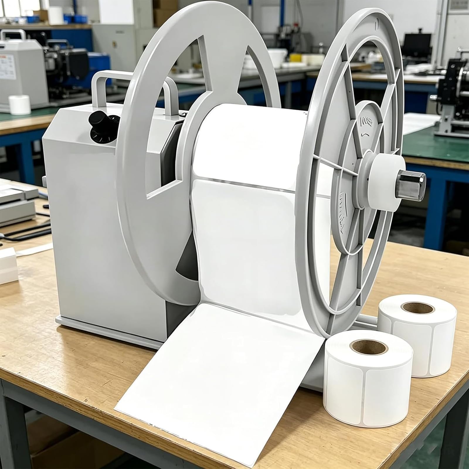 MObyat Automatic Label Rewinder, Automatic Label Rewinding Machine, Width 120mm, Diameter 230mm, Forward and Reverse Rewinding, for Logistics