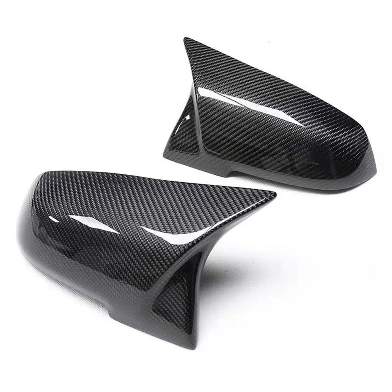 Auto Spiegelkappen Für Serie 1 2 3 4 XM 220i 328i 420i F20 | F21 F22 F23 F30 F32 F33 F36 X1 2 Stück Rückspiegel-Abdeckkappe Carbon Schwarz(Carbon)