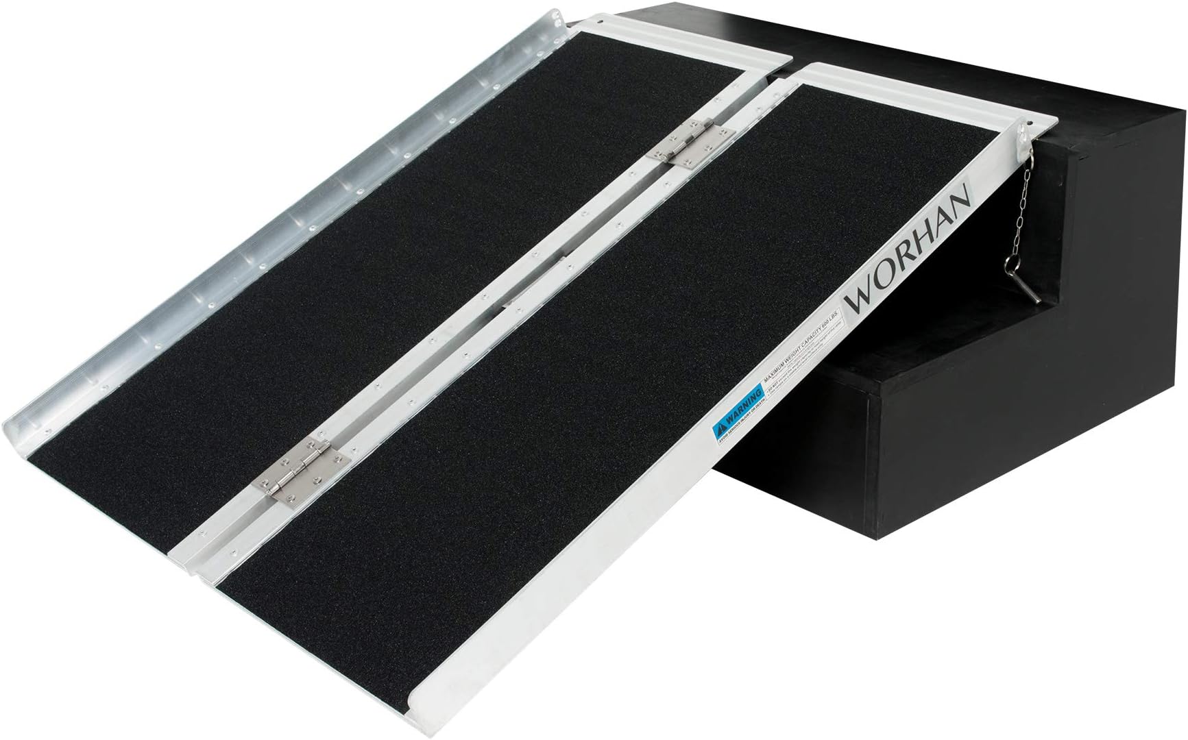 WORHAN® 91,5cm Mobility Scooter Wheelchair Ramp Increased Grip Feature 3ft Folding Access Disabled Single fold Platform R3J