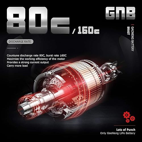 Miniatura 5 de 4 unids GNB 450mAh 1S HV LiPo Batería JST-PH 2.0 3.8V 80C PowerWhoop mCPX Conector para EMAX Quadcopter Micro FPV Racing Drone (450mAh 1s)