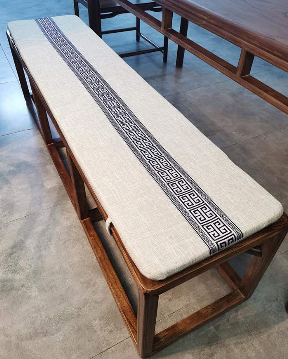 DanChen - Cuscino per panca in schiuma di alta qualità, antiscivolo, con cravatta, 2 3 posti, tappetino di ricambio per sedia da giardino, per interni ed esterni, 180 cm