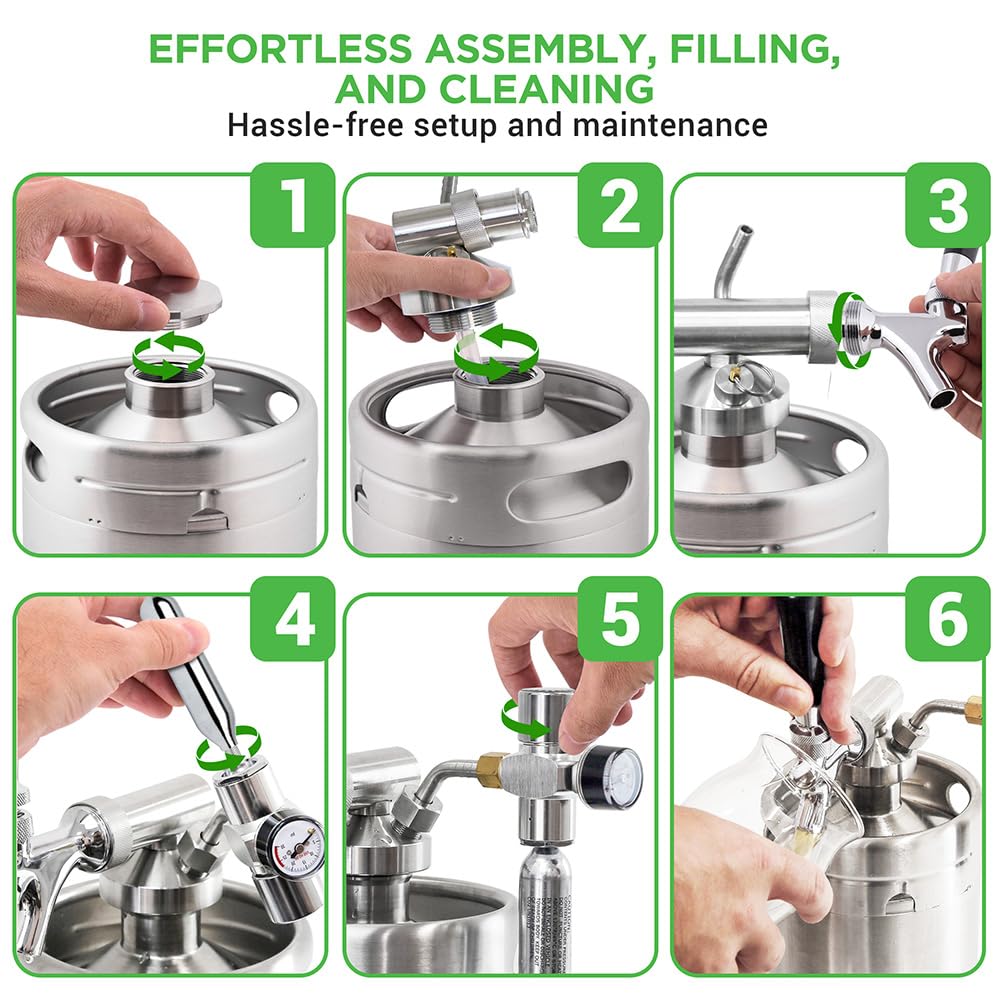 NutriChef Dispensador de Barril, plástico, Legacy Stainless