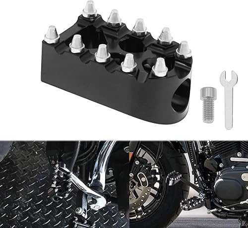 Vista 4 de Juego de tablas de suelo para conductor, estribos delanteros y traseros, MX Wide Offroad CNC Pedal de freno apto para Harley Touring Road Glide