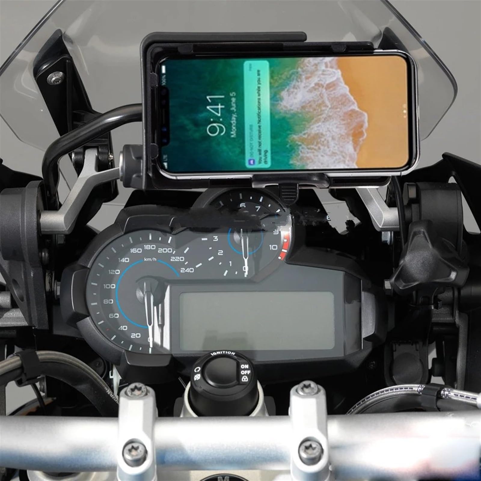 Support Téléphone Moto Pour BMW R 1200 GS LC Pour ADV R1250 GS Pour Adventure R1200GS R1250GS Moto Téléphone Portable GPS Support Navigation Support 12MM Convient Support Guidonavec Avec(Combination)
