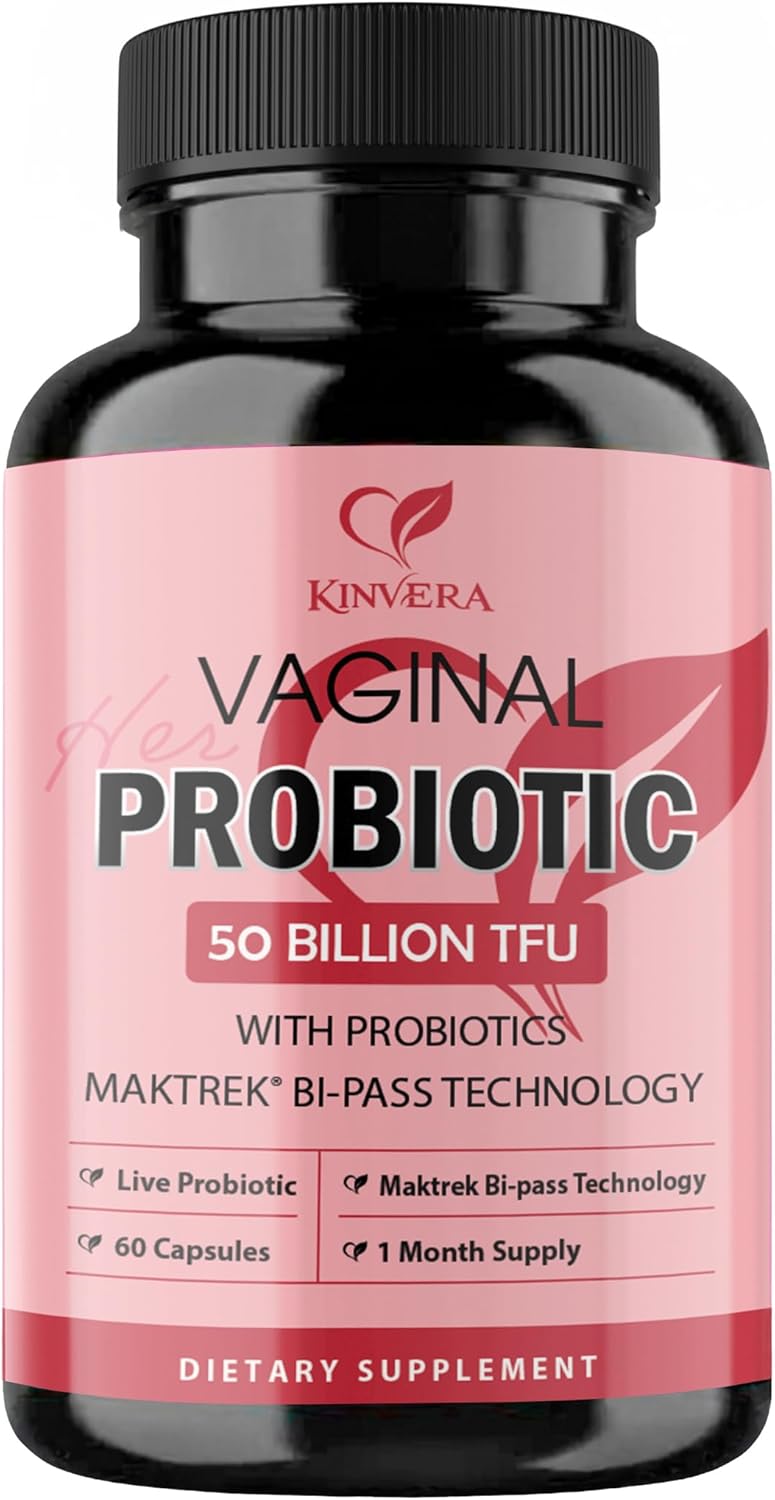 Probiotics for Women with Prebiotics – 50 Billion CFU – Digestive, Immune & Vaginal Health – 60 Capsules
