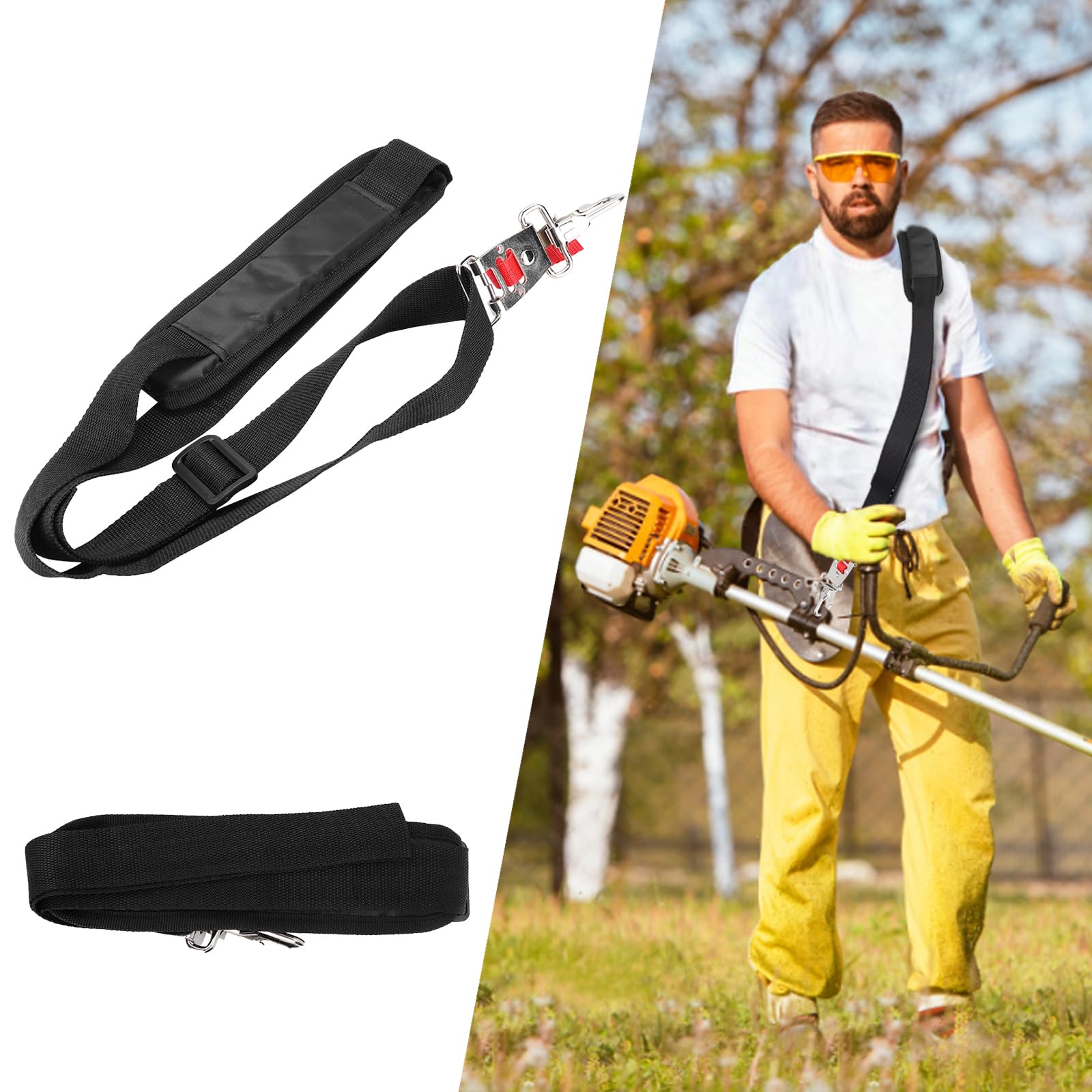 Cinghia Per Decespugliatore OKJHFD - Imbracatura Regolabile In Nylon, Comfortevole - Foto 12
