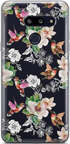 Miniatura 10 de Mertak - Carcasa transparente para LG Stylo 6, 5, 4, K61, K51S, K41S, K30, K20, Q70 y Q60, diseño de estrellas flexible, diseño de girasoles de