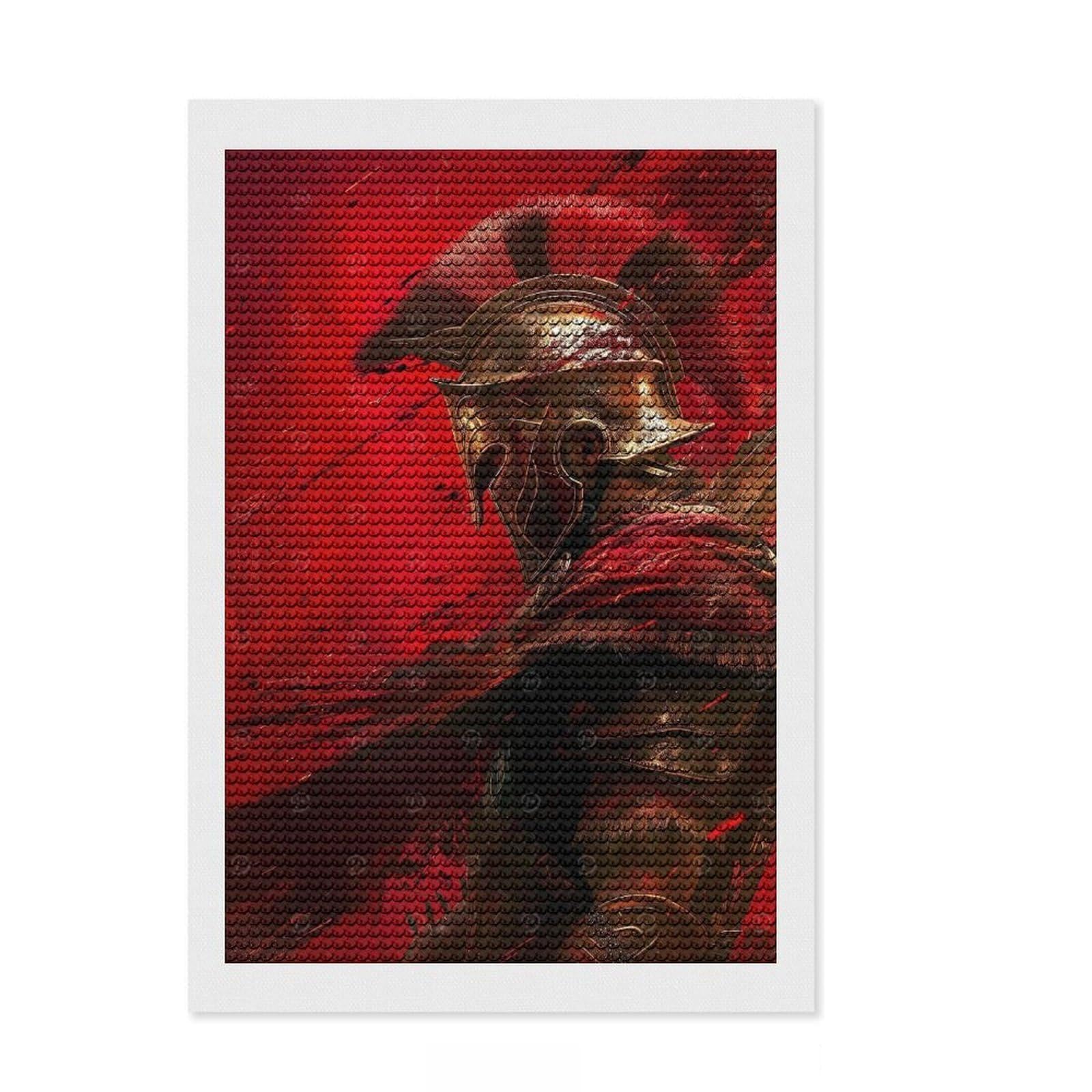 Junmoney Fighting in The Blood Diamond Painting Set 8"x12", for Creative Relaxation, Boho Decor, Nice Detail and Sparkle, Thoughtful Handmade Gift