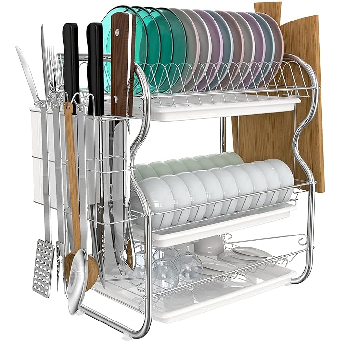 Buy Dish Drying Rack, Astoryou 3 Tier Dish Rack Kitchen Dish Shelves