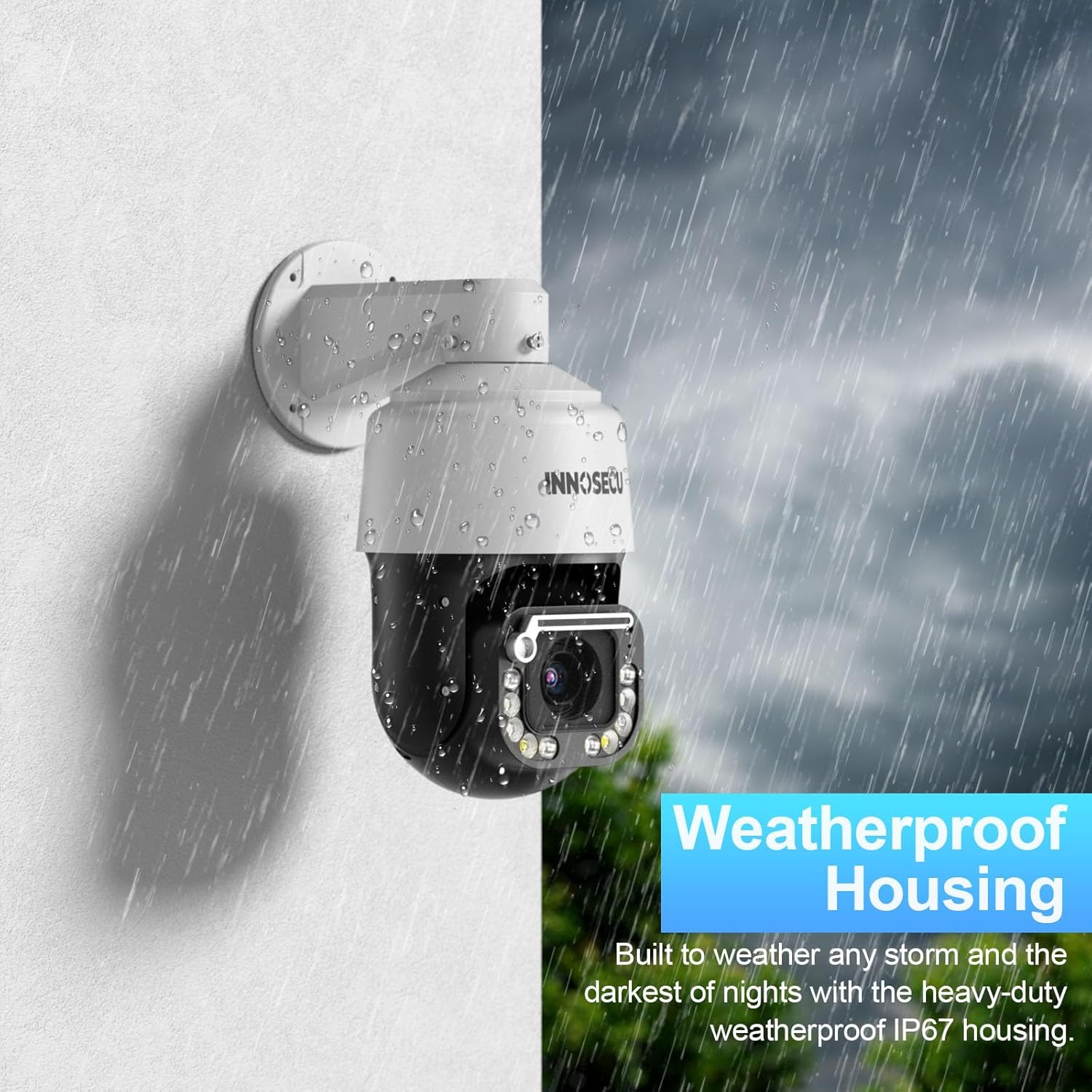 6MP PTZ POE Camera, Auto Human Tracking Dome Camera, Pan 360ｰ, Tilt-15ｰ ~ 90ｰ, 20X Optical Zoom Lens, Smart Dual Light Color Night Vision, Two-Way Audio, Human/Vehicle Detection, INP6ZDP420-Z