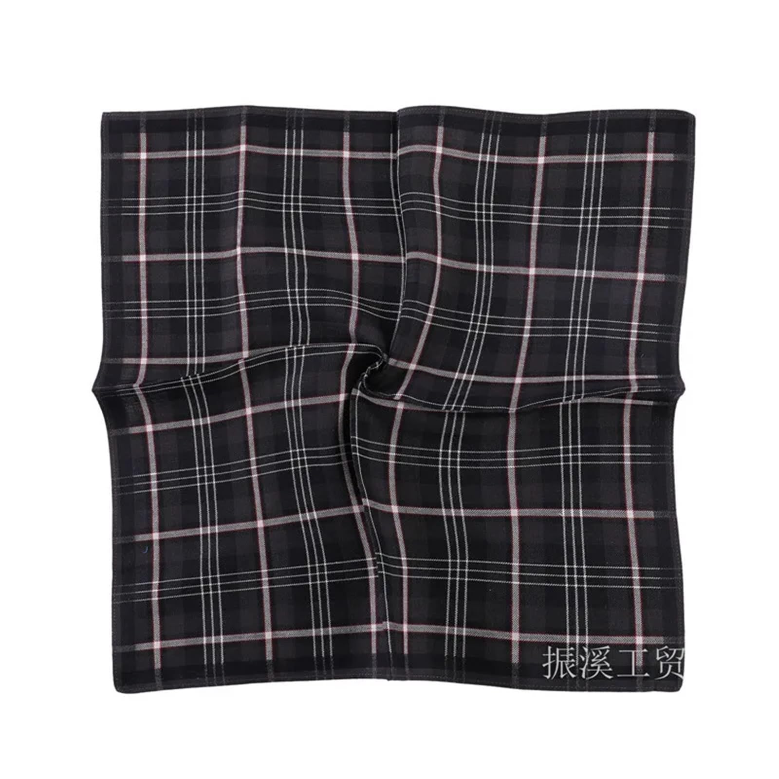 Taschentücher 6 Stück 43 x cm quadratische Baumwolle dunkle Farbe gestreift kariert Männer Taschentuch Hochzeit Party Business Taschentücher