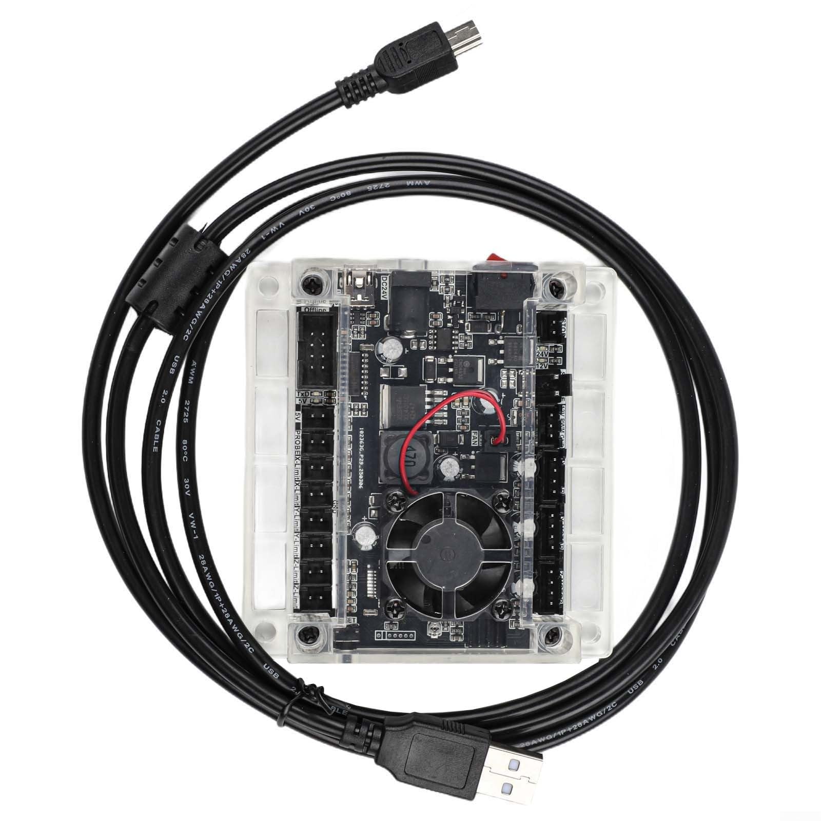 Carte de contrôle CNC à 3 axes pour carte de contrôle compatible GRBL 1.1F, graveur de routeur CNC 2418 3018 - Mise à niveau de la machine, avec reconnaissance de module hors ligne et intégré
