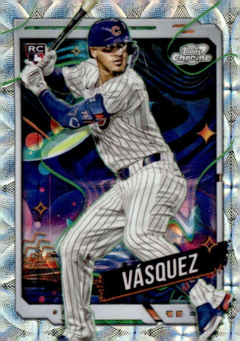 2024 Topps Chrome Cosmic Refractor Nucleus #144 Luis Vasquez RC Rookie Chicago Cubs Official MLB Baseball Trading Card (Near Mint to Mint Condition)