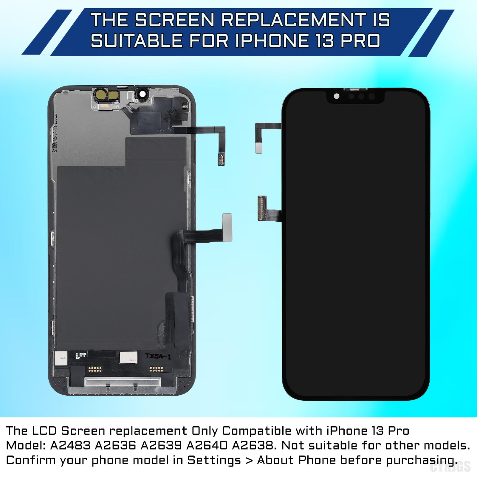 Amazon.com: CYKJGS for iPhone 13 Pro Screen Replacement 6.1