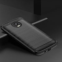 Vista 2 de Asuwish Funda compatible con Moto E4 Plus y protector de pantalla de vidrio templado, accesorios de silicona para MotoE4Plus, Motorola E4+ 4E +