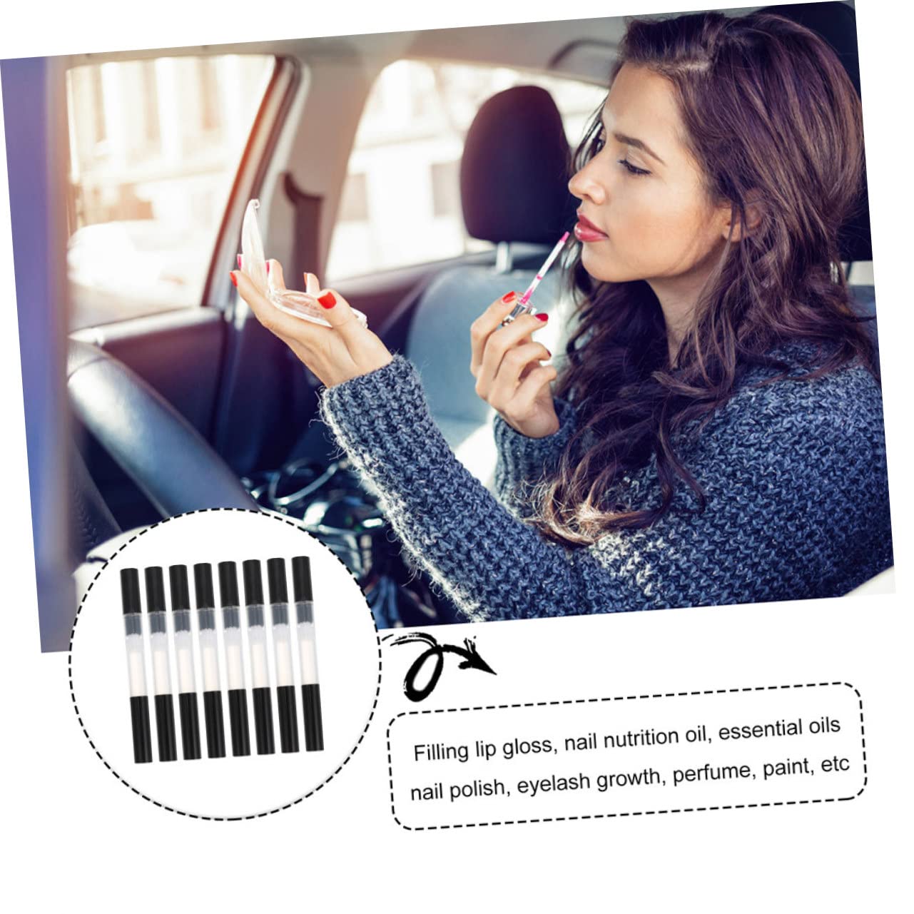 Mikinona 24pezzi Penne Vuote Per Oli Per Unghie e Cuticole Penne Per Manicure Per Oli Nutrienti Tubetti Per Lip Gloss Realizzate Resistente e Durevole