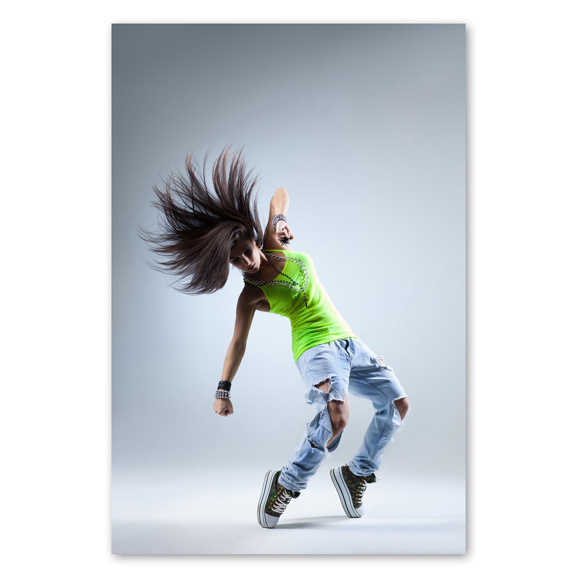 Postereck - 0667 - Ballerina hip hop, donna Street dance Musica Danza - Decorazione da Parete, Stampa Fotografica, Arredamento Interni, Quadri - Tela - 100,0 cm x 75,0 cm