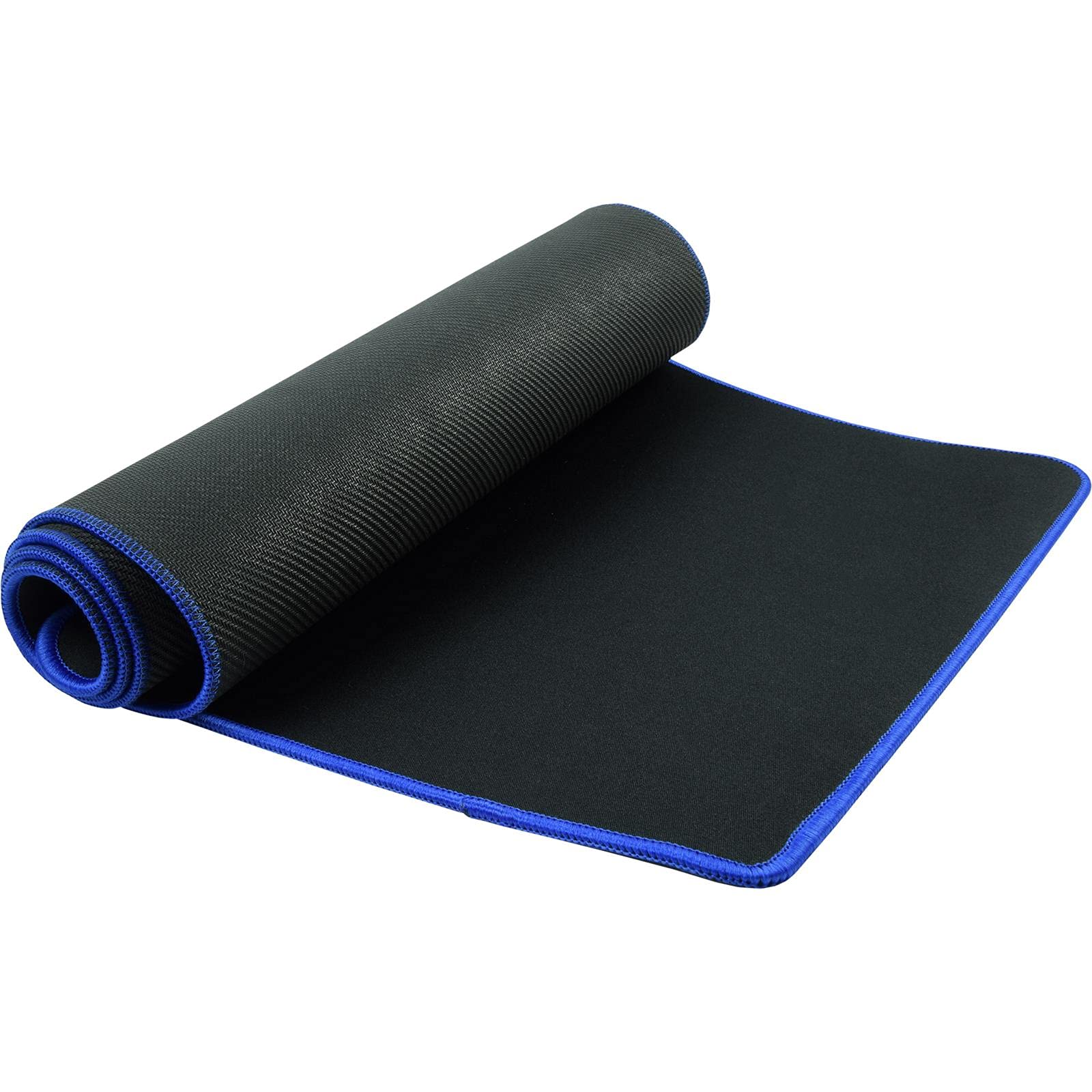 XXL Gaming Mousepad for keyboard and mouse with blue stitched edges