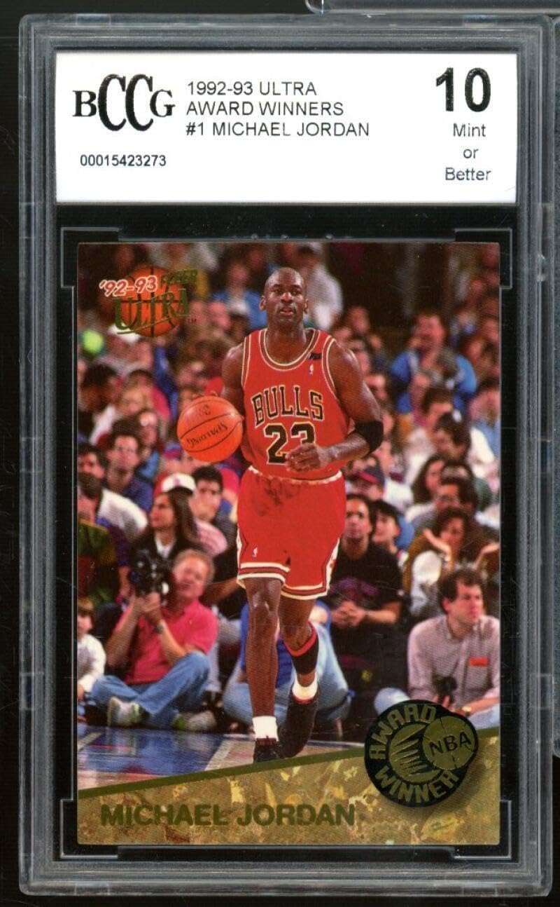 1992-93 Ultra All NBA #4 Michael Jordan Card BGS BCCG 10 Mint+ - Unsigned Basketball Cards