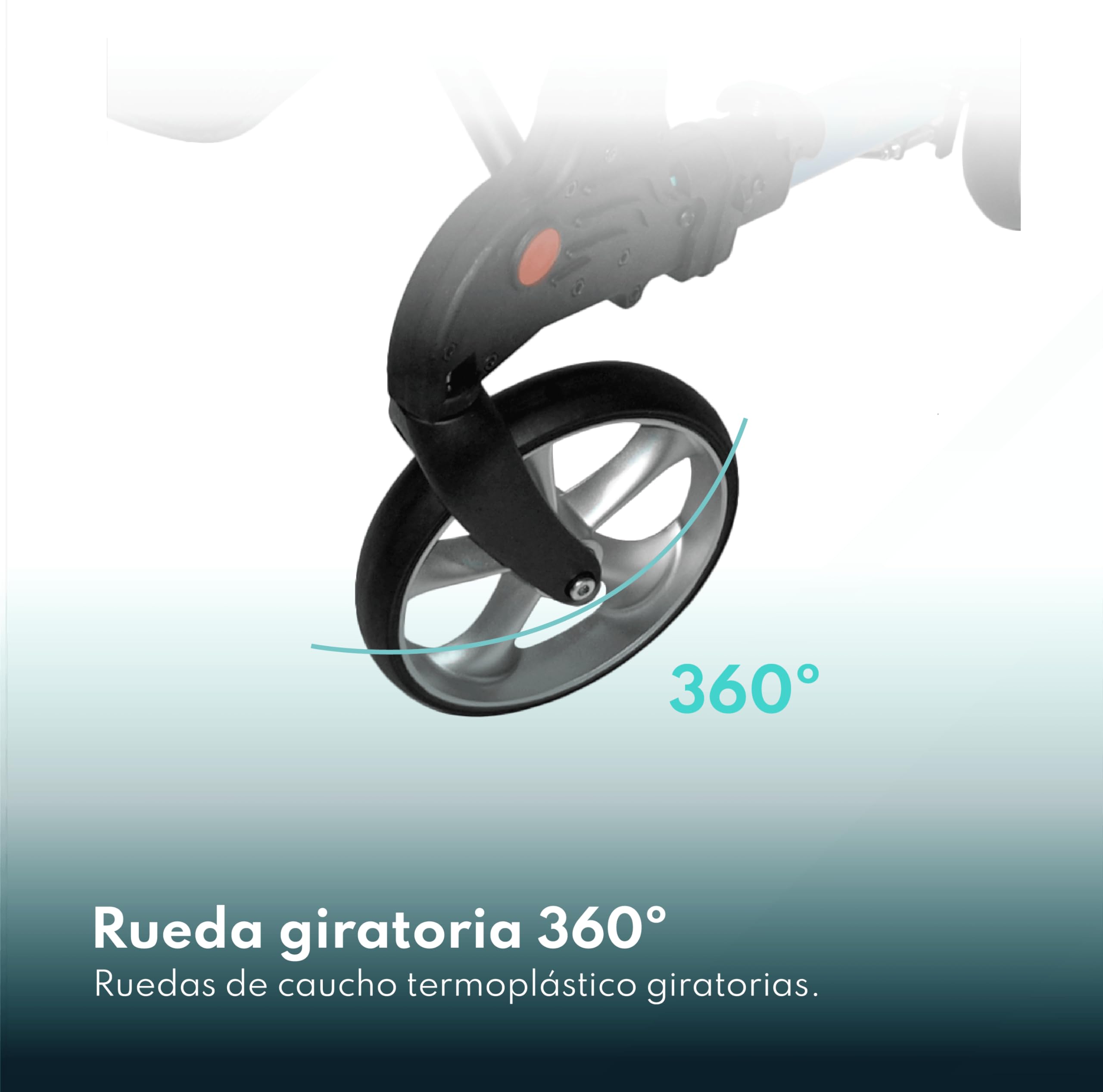 Forta - Andador Rollator Karibú, Andador para Ancianos, con Asiento y Cesta de tela, Freno de maneta, Andador Plegable, Peso máximo 130 kg, Talla L, Azul