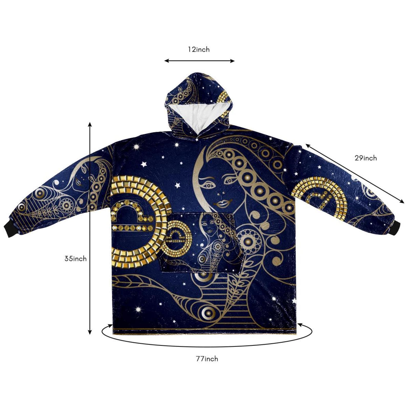 Bluza z kapturem do noszenia, oversize z kapturem dla kobiet, wygodna bluza damska ze znakiem zodiaku, wielobarwny, rozmiar uniwersalny