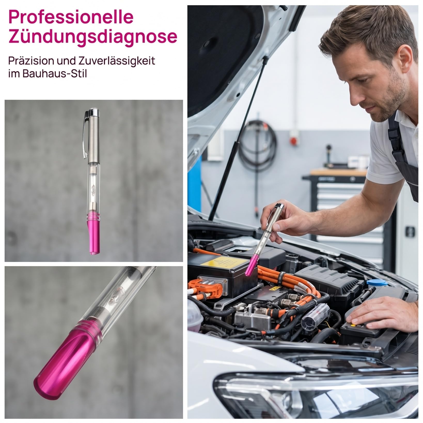 2 StüCk ZüNdprüFer FüR Auto FunkenprüFgeräT FüR ZüNdkerzen ZüNdspulen Testwerkzeug Mit Gerillter Spitze Und Stiftclip FüR ZüNdkabel Werkstatt Garage Labor