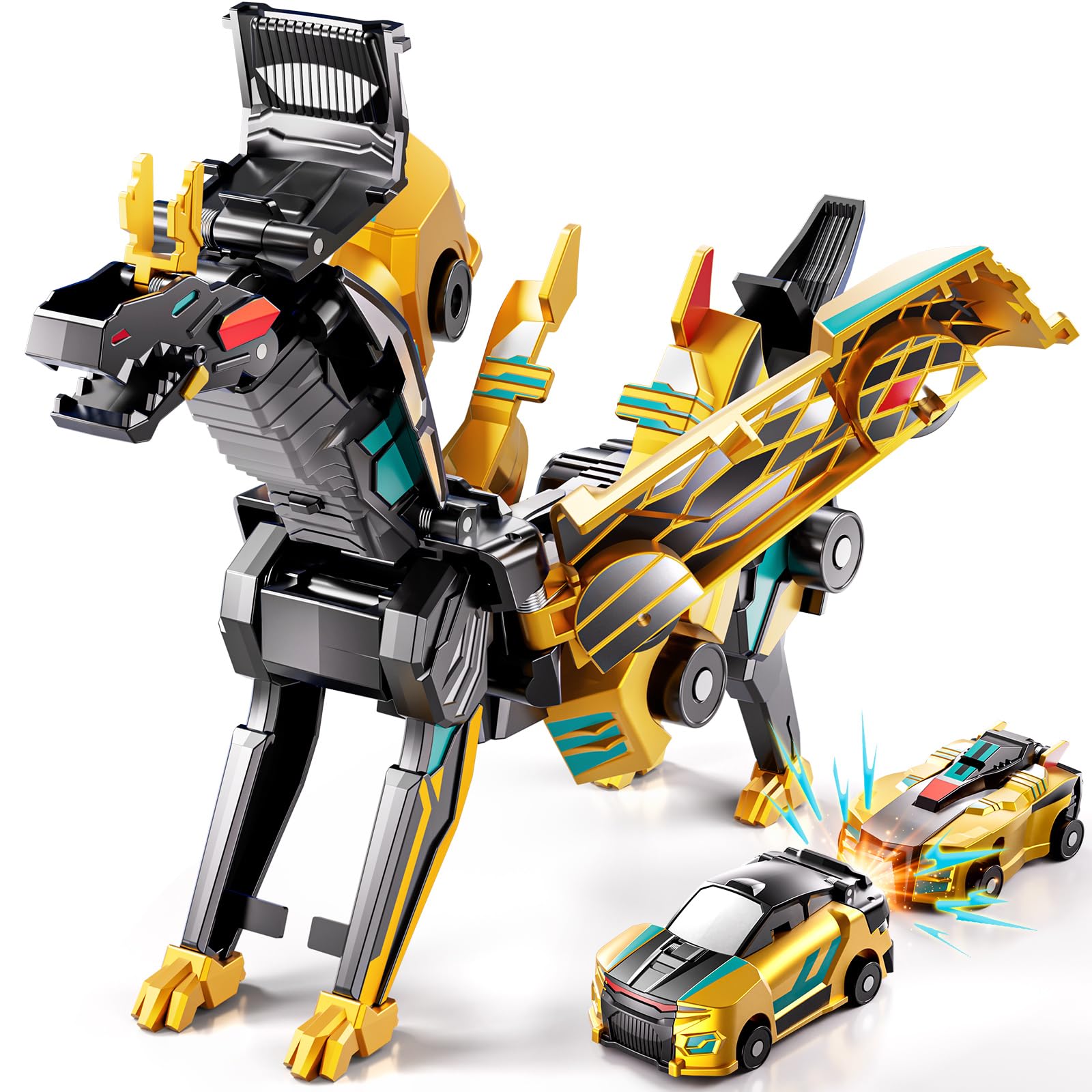 Transforming Dinosaur Cars - 2-in-1 Magnetic Toys -9
