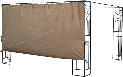 Miniatura 3 de APEX GARDEN Panel de privacidad para parasol de 10 pies (solo panel de pared lateral) (polietileno, 122 pulgadas de largo x 59 pulgadas de alto)