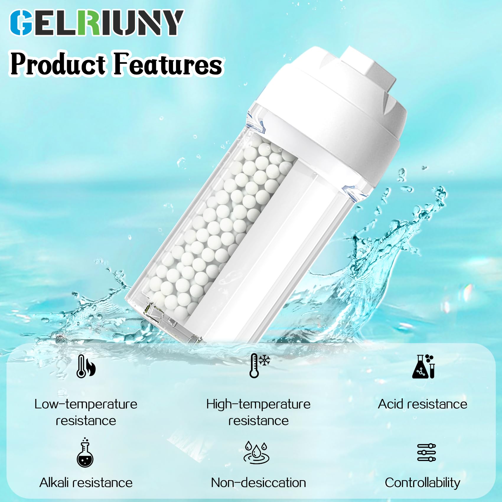 Neutralizador de condensado de 20 libras, 6 paquetes, pellets neutralizadores de condensado ácido, pellets de 7-8 mm para filtro de medios de calentador de agua (6 paquetes)