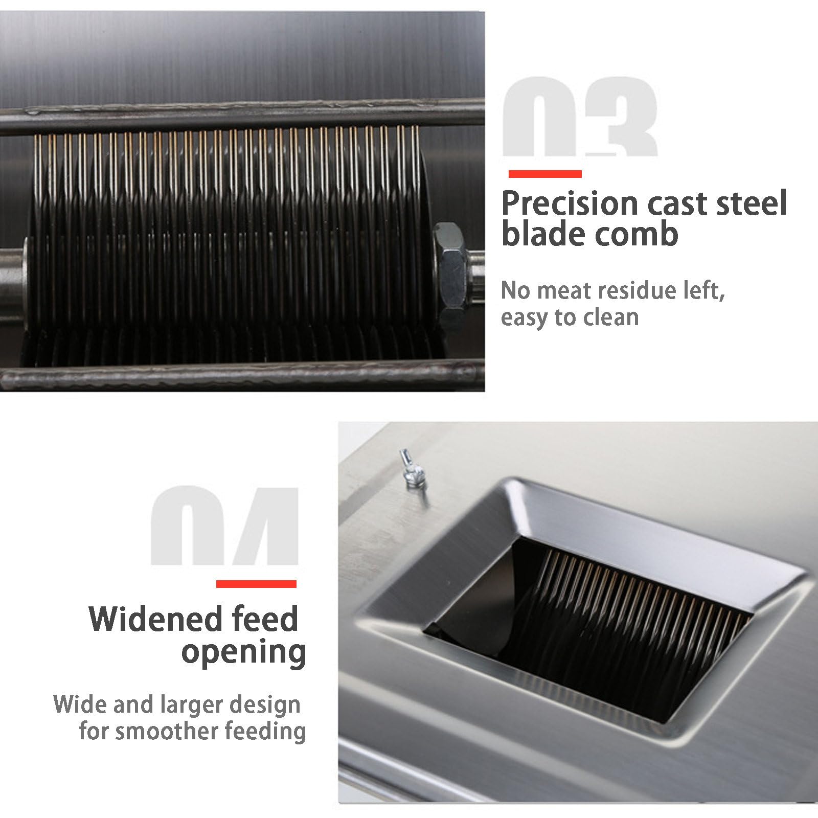 Electric Meat Cutter Affettatrice Commerciale da 850W, 150kg/h - Acciaio Inossidabile, Taglia Pollo, Pesce, Manzo - Tritaverdure,3.5mm
