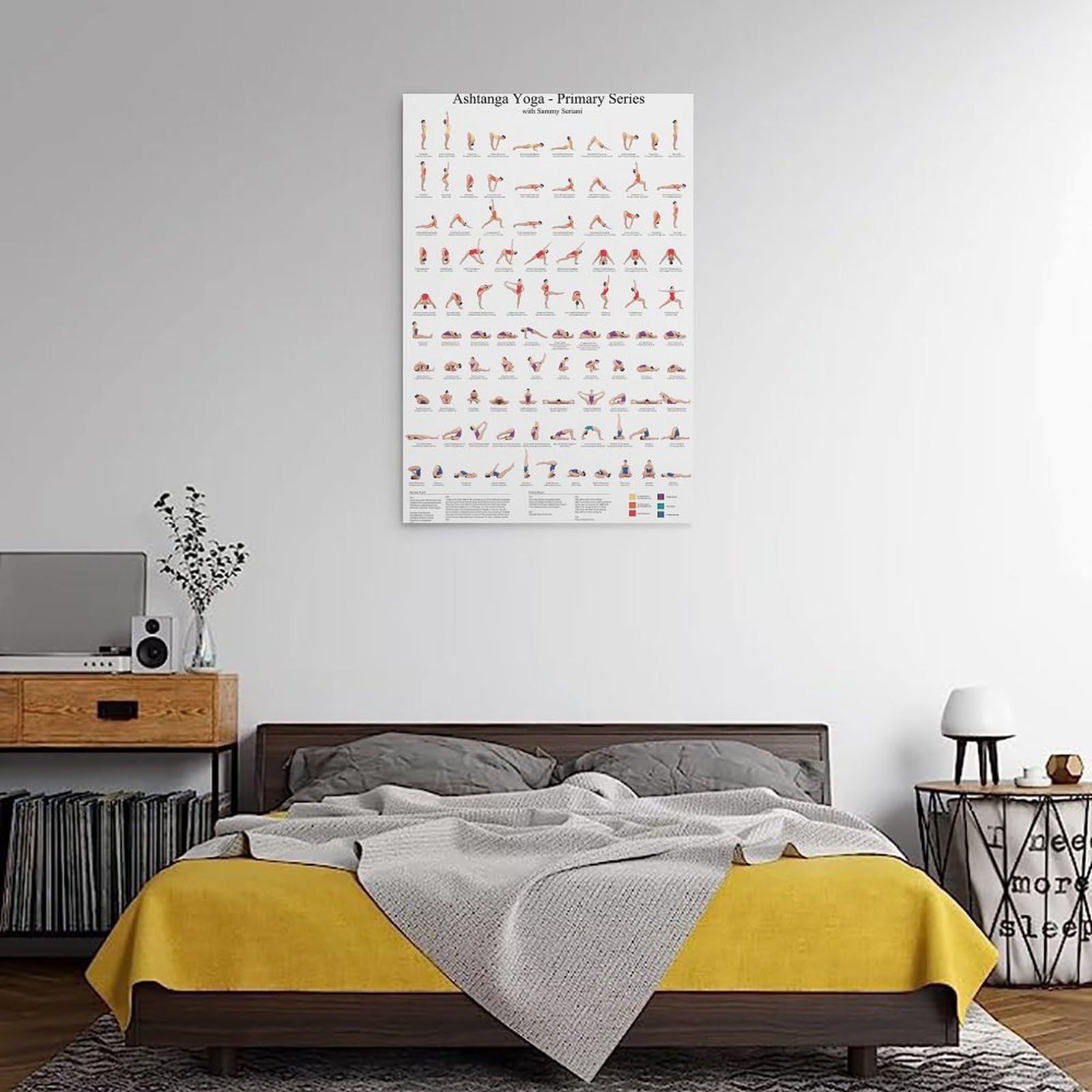 Ashtanga Primary Series Yoga Toile Poster Décoration Peinture Salon Mur Art Chambre Peinture Impression Murale Peinture Art Moderne Maison Garçon Chambre Impression Peinture Fille Vacances Murale 61 x
