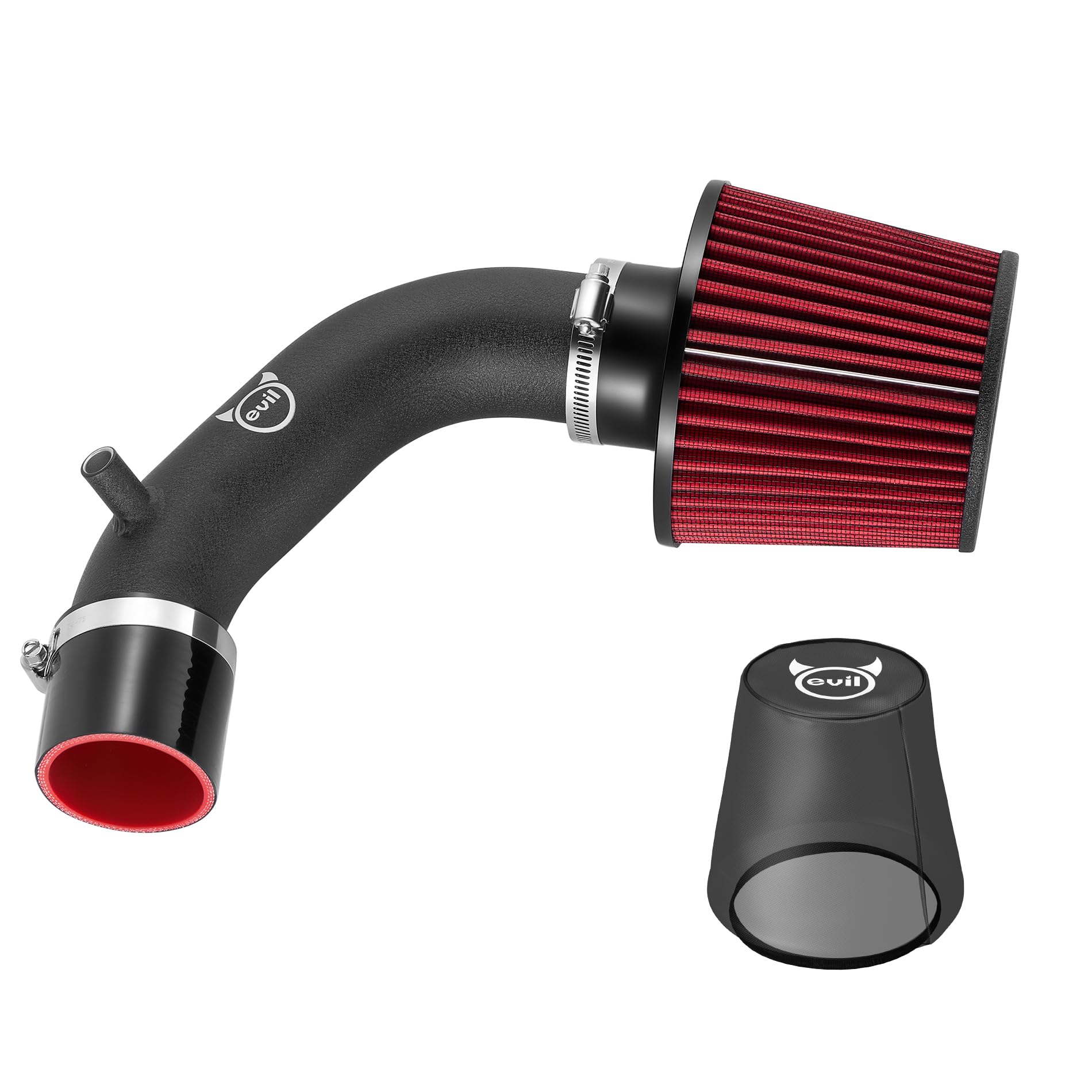 Cold Air Intake Compatible for 2006-2011 Honda Civic 1.8L DX LX EX, Increases Horsepower, Towing Performance & Acceleration, Includes Heat Shield & Pre-Filter, Black