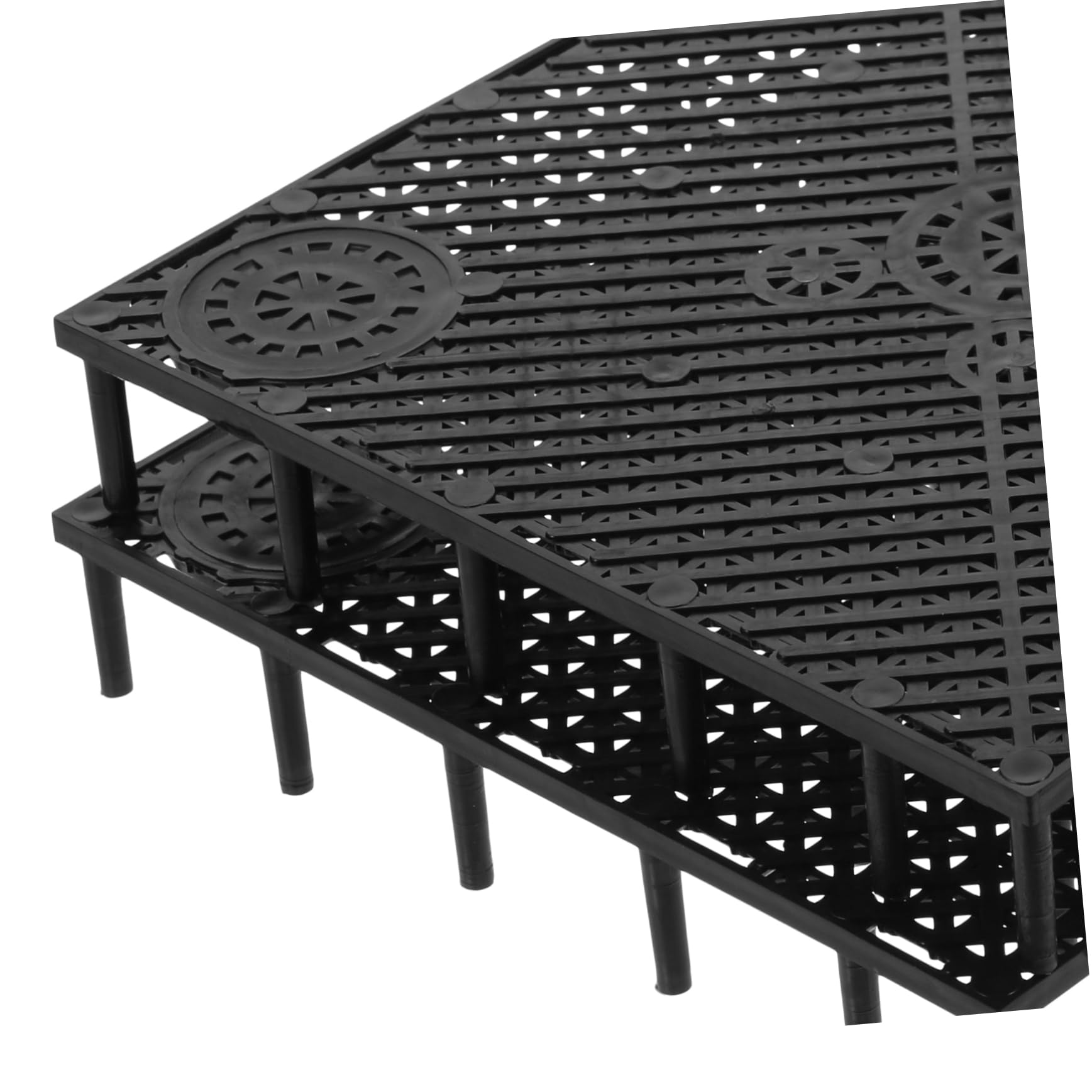 Mikikit 10 Stücke Aquarium Bodengitter: Platte PVC Fischtank Bottom Filter Aquarium Undergreavel Kunststoff Filterbrettteiler Aquarium Tank Bottom Black