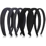 Velvet Headbands for Women and Teens, 6PCS Non-Slip Padded Hairbands with 3 Width Options (0.6