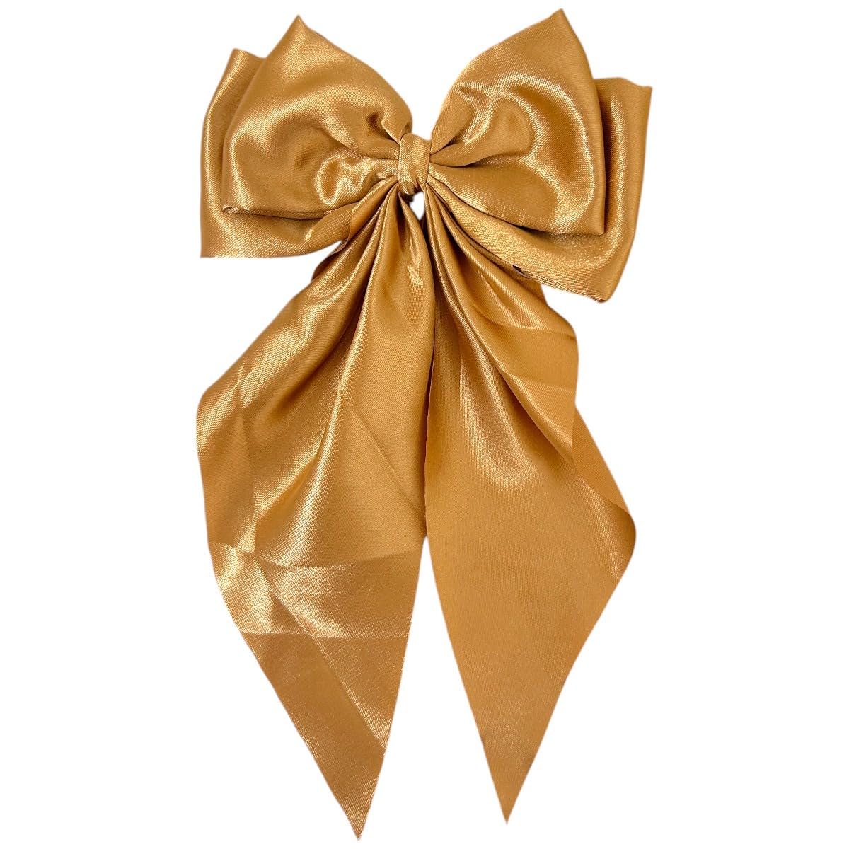 Accessher Silk Fabric Hair Bow Clips with Tail | Hair Barrettes | Hair Pins for Women and Girls Combo Pack of 1 (Rose Gold) (B0DGV6V6V3) Amazon Price History, Amazon Price Tracker