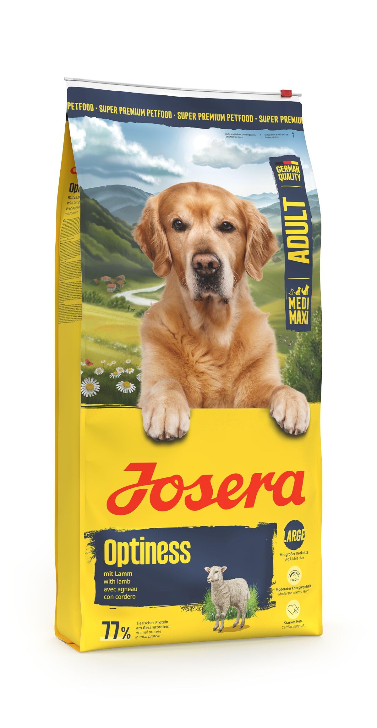 Josera Adult Optiness 12,5kg Karma Dla Wybrednych Psów z Jagnięciną