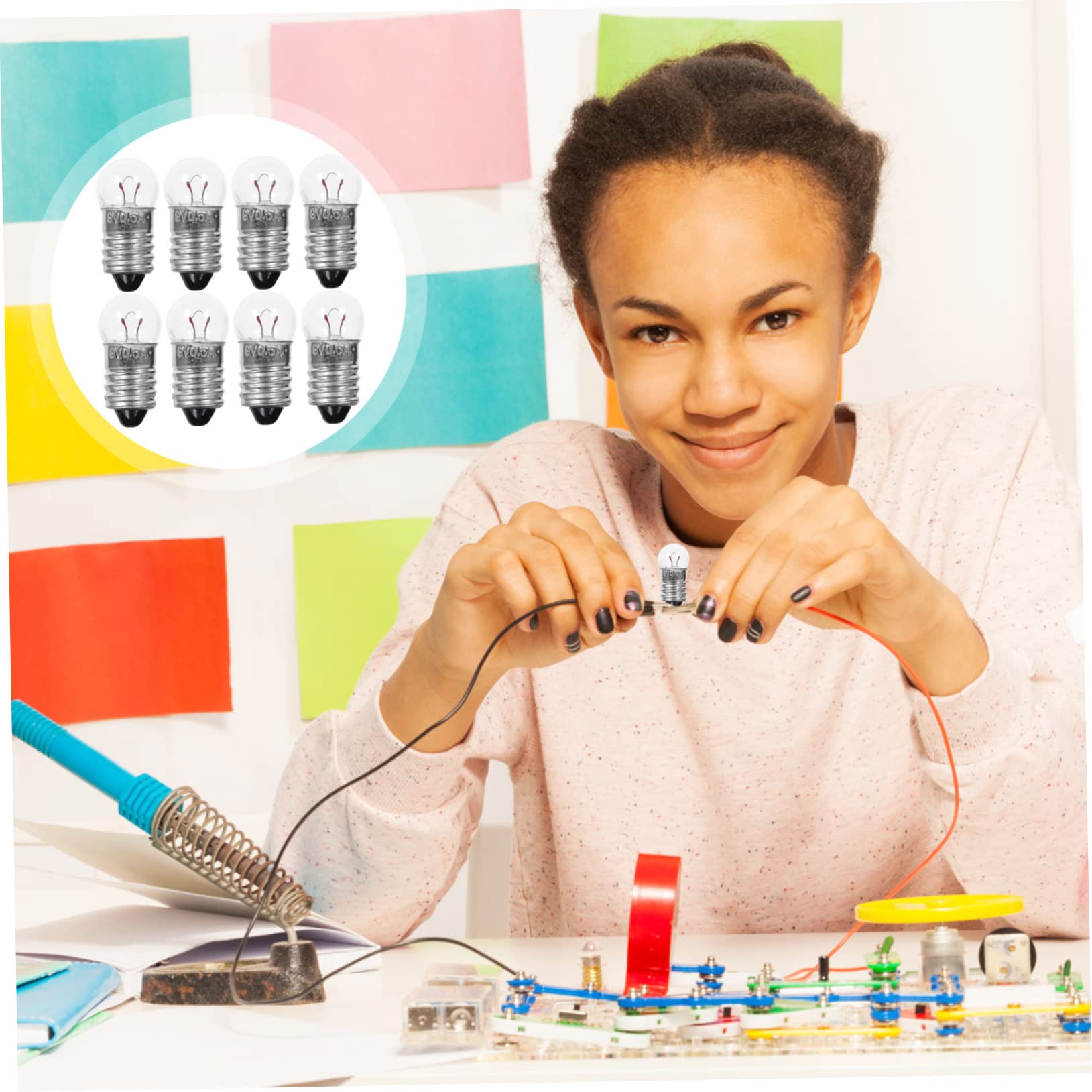 SOLUSTRE 50 Stück Mini-Glühbirnen Set - 2,5V E14 Schraubsockel Für Physik Experimente & Schulbedarf