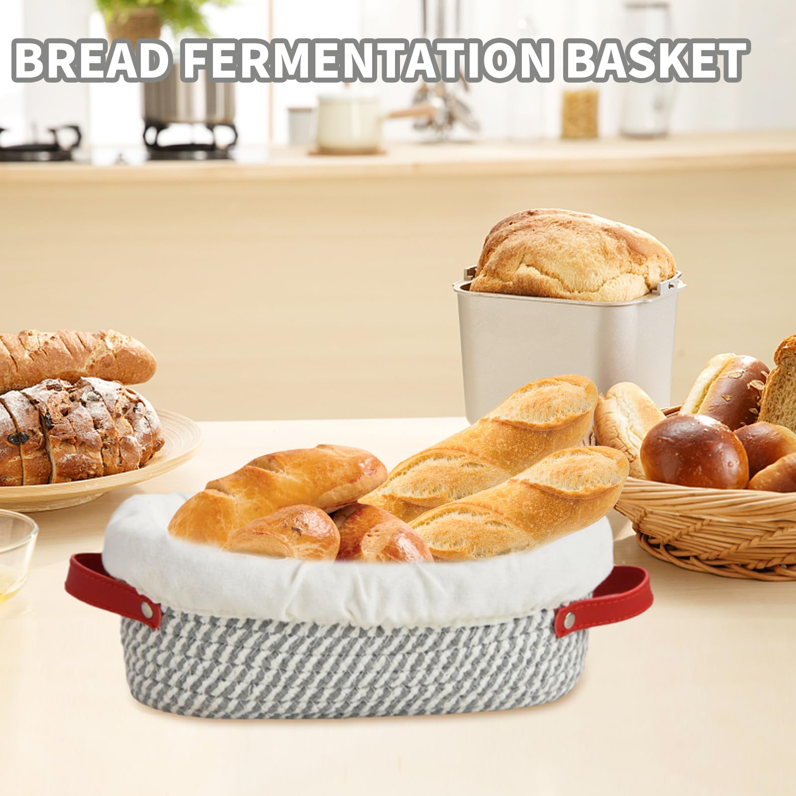 Banneton - Set di 2 cestini per lievitazione pane naturale, 25,4